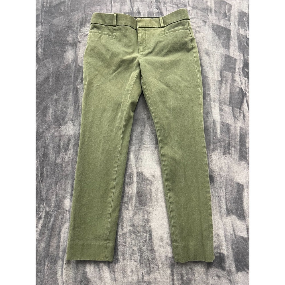 Banana Republic Sloan Pants Womens 2 Green Cotton Stretch Low Rise Skinny Leg